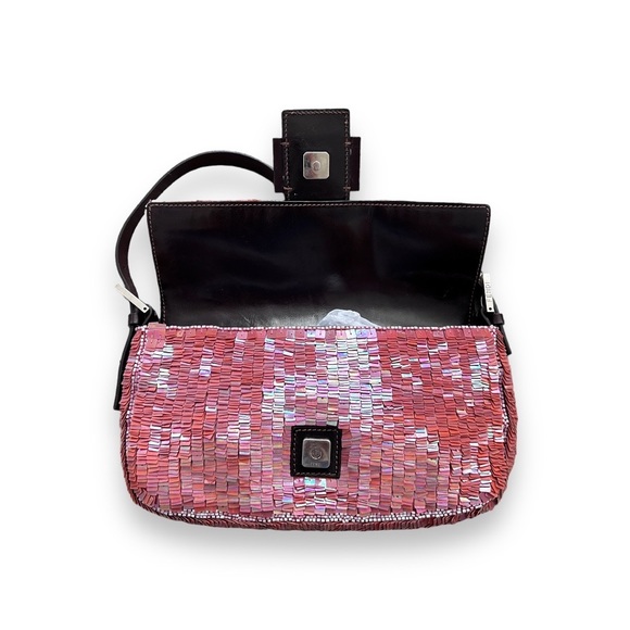 Vintage pink sequin baguette - Picture 4 of 7